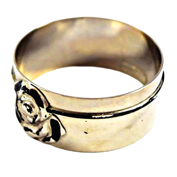 Authentic Vintage Gianni Versace Stainless Steel Rose Motif Bangle - Picture 3 of 6